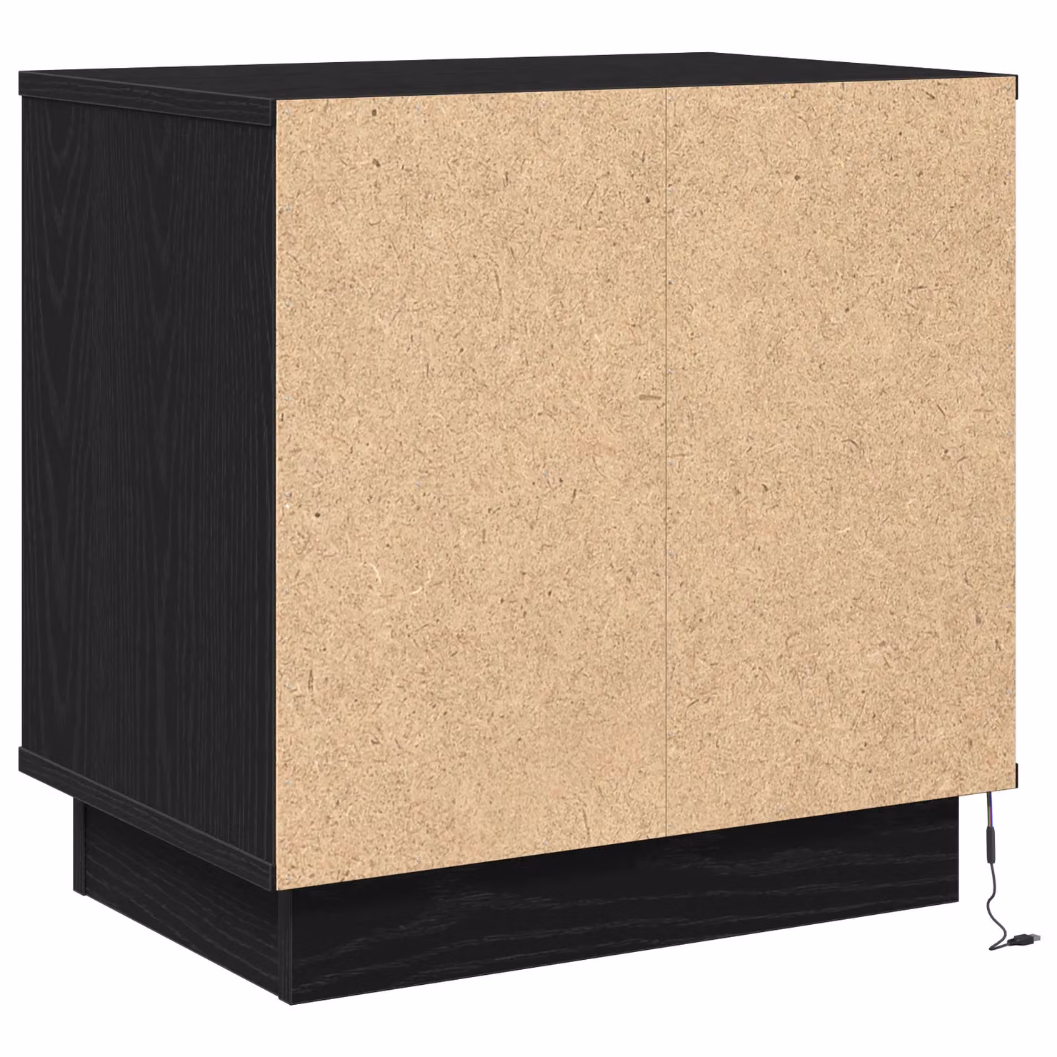 Berkfield Home Set of 2 Modern Black Oak Bedside Cabinets with Integrated LED Lighting, W: 50 cm, D: 34 cm, H: 50 cm – 6