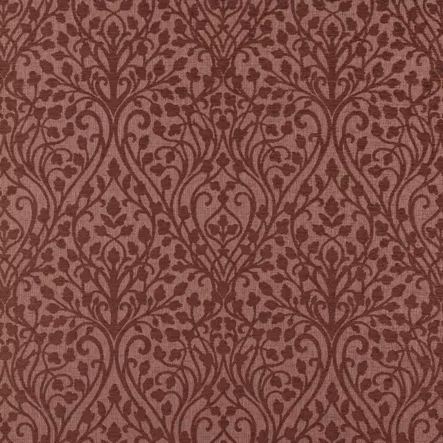 Ashley Wilde Wisley Fabric in Rosewood Red and Brown