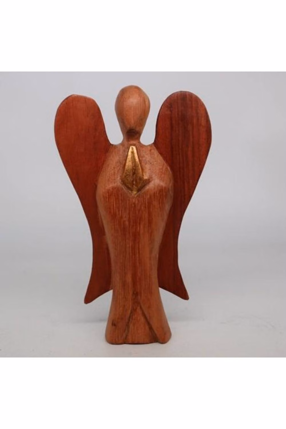 KDMD Hati Hati Handcrafted Wooden Angel Figurine, Brown, Height: 15 cm – 2