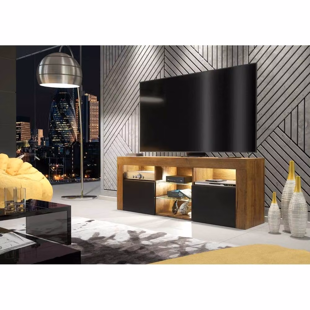PAWNORA Modern Brown TV Stand Cabinet Sideboard – 4