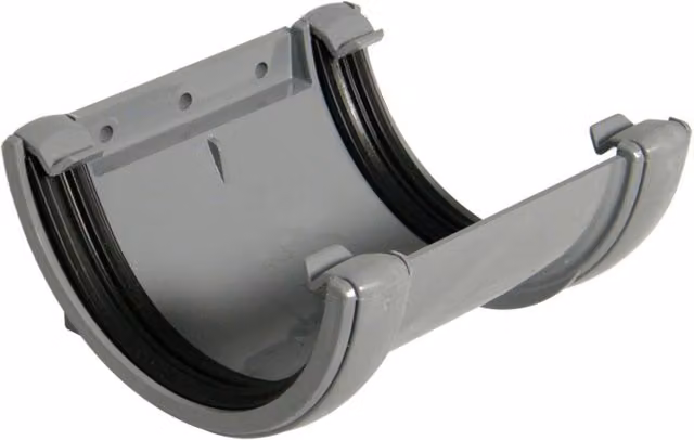 FloPlast Grey Half Round Gutter Union Bracket