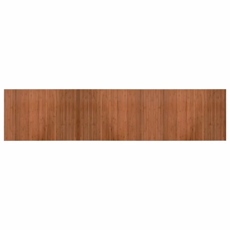 Berkfield Home Rectangular Bamboo Rug in Brown, W: 70 cm, L: 300 cm