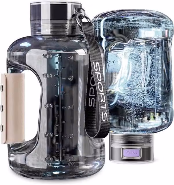 Kelvenix Rechargeable USB Hydrogen Water Bottle, 1500ml, Grey – 1