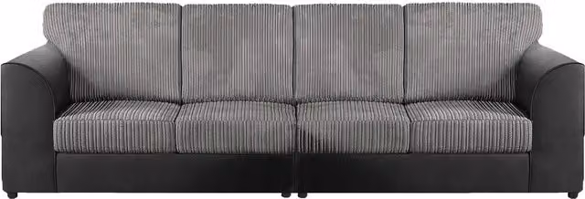Luxor Living Luxor 4 Seater Jumbo Cord Fabric Sofa in Grey – 1