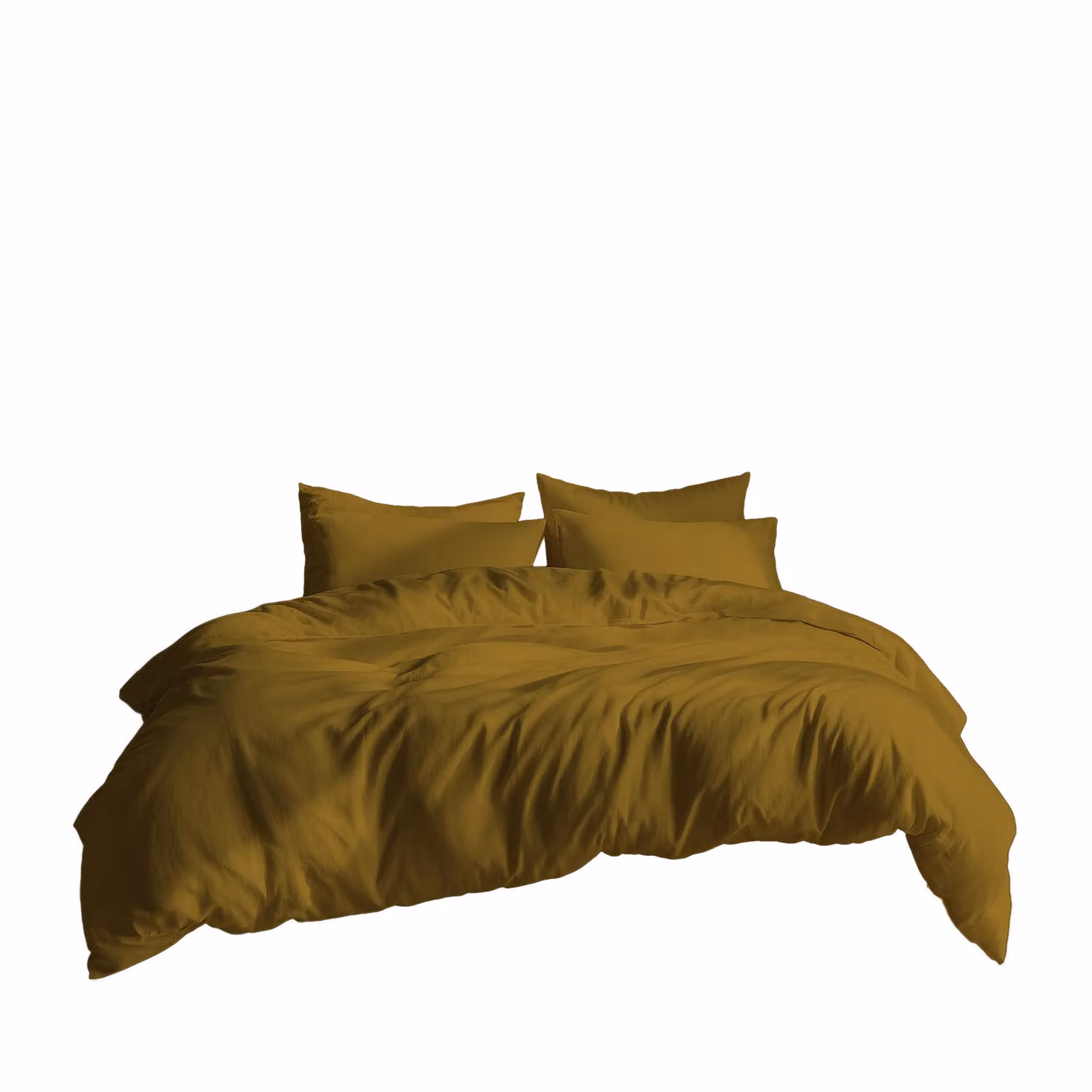 Home Sweet Home UK Plain Dyed Polycotton Duvet Cover and Pillowcase Set, Yellow, Single, Duvet Cover: 135 x 200 cm, Pillowcase: 48 x 74 cm – 2