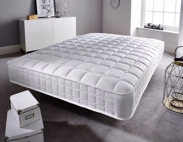 Somnior Alovera Hybrid Memory Foam Mattress, Medium, White, W/D/H: 90 x 190 x 20 cm – 1