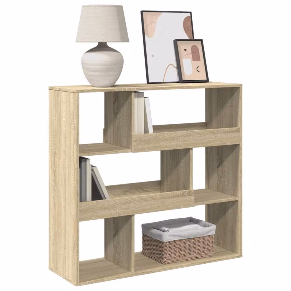 Berkfield Home Sonoma Oak Room Divider in Brown, W/D/H: 100 x 33 x 94.5 cm – 3