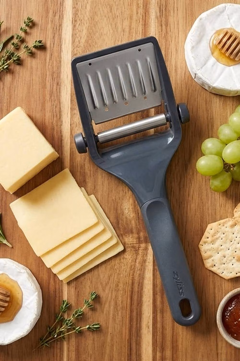 Zyliss Dial & Slice Adjustable Stainless Steel Cheese Slicer in Grey – 6
