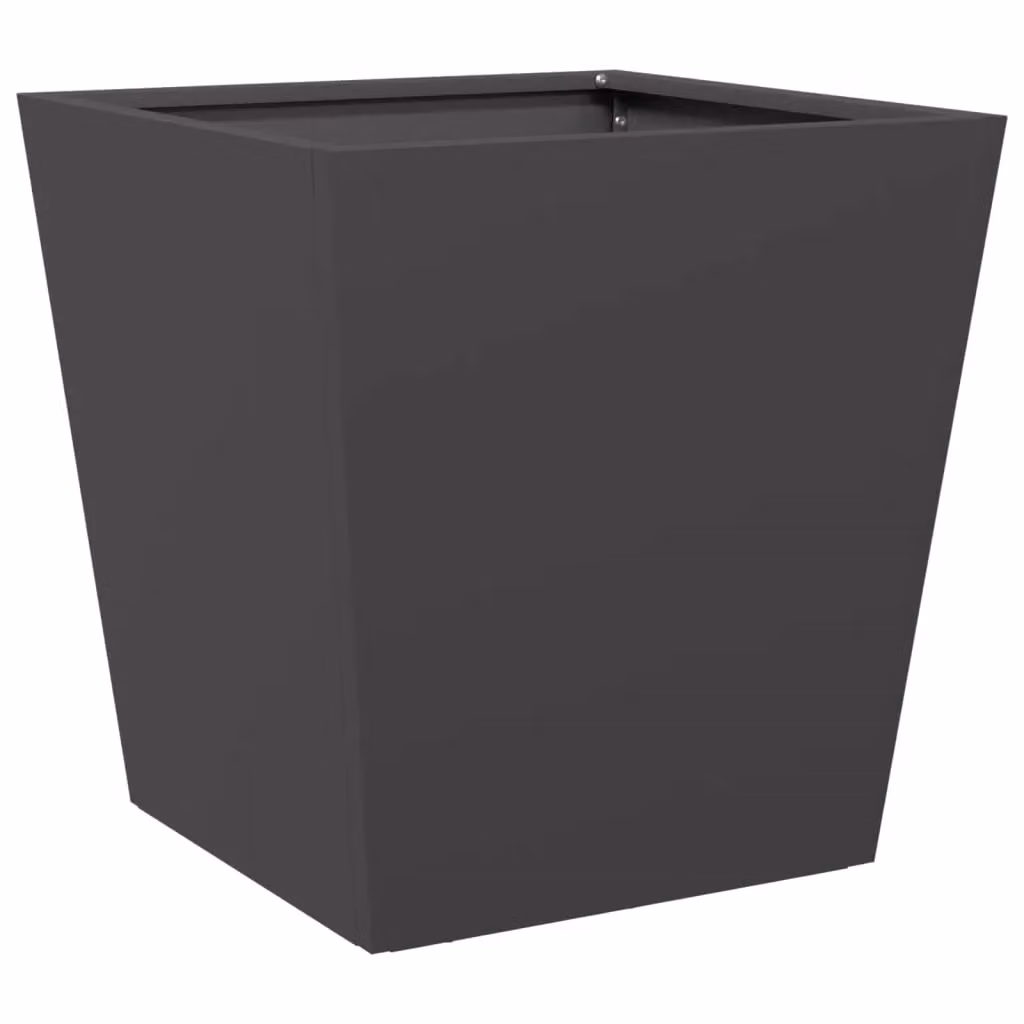 Berkfield Home Steel Garden Planter Tub, Black, W/D/H: 40 x 40 x 40 cm – 2