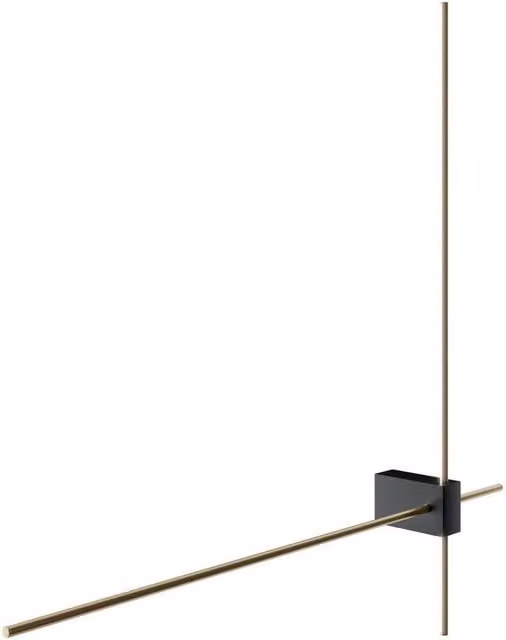 Maytoni Pars Twin Integrated LED Wall Lamp in Black and Gold with 3000K Warm White Light