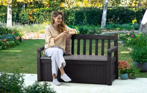 Keter Eden 265L Garden Storage Bench in Dark Grey – 6