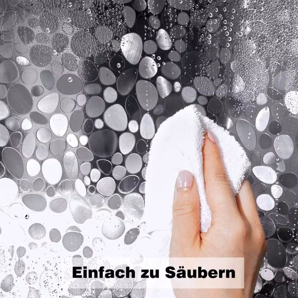 NESTLUNE Waterproof and Mould-Resistant Clear Shower Curtain – 4