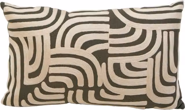 Orsina Bosie Ozella Graphic Cotton Cushion in Terracotta, Beige and Multicolour – 1