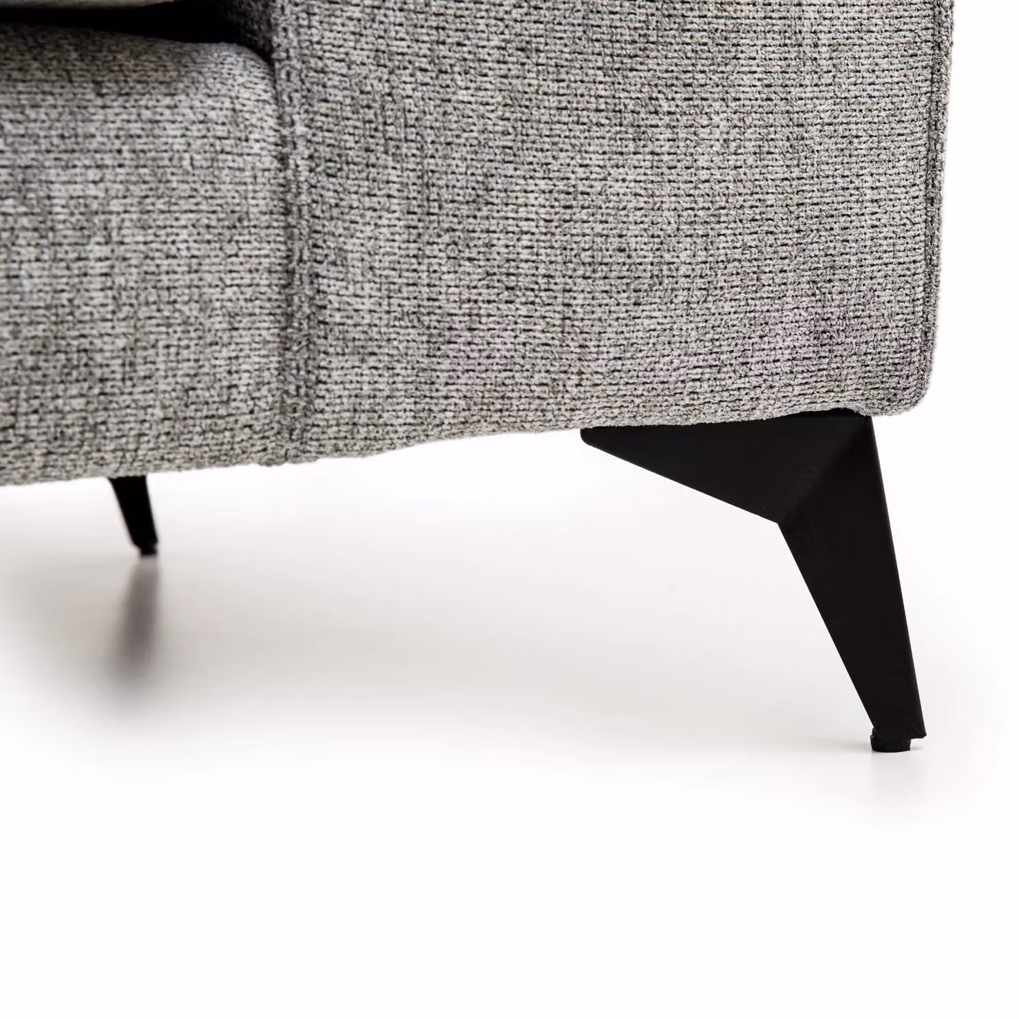 Abakus Direct Venice Left-Facing Corner Sofa in Grey Fabric with Deep Seats and Extra-wide Padded Arms – 6