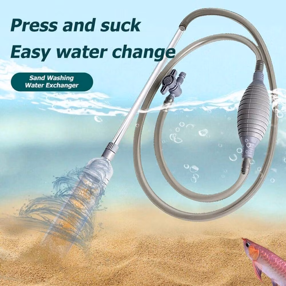 FLAVORA Aquarium Siphon Vacuum Cleaner in Grey, Length: 110 cm – 2