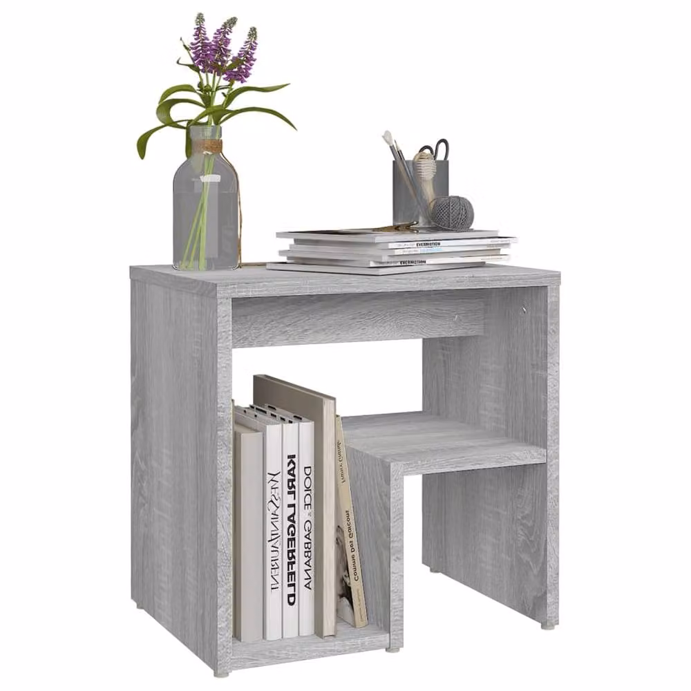 Berkfield Home Set of 2 Bedside Cabinets in Grey Sonoma, W/D/H: 40 x 30 x 40 cm – 4