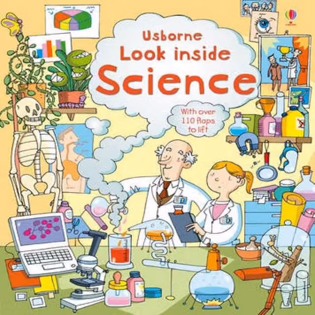 Minna Lacey Look Inside Science Board Book, Multicolour