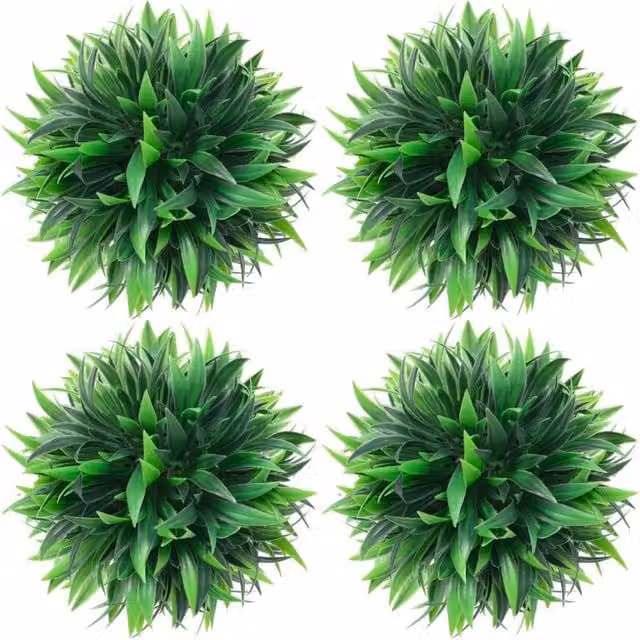 Berkfield Home Artificial Green Boxwood Balls, 4 Pack, Diameter: 15 cm – 1