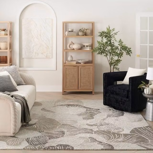 The Rug Shop UK Cream Modern Abstract Rectangular Rug, W: 250 cm, D: 350 cm