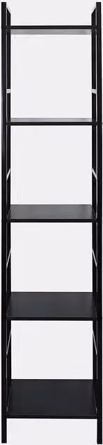 OHS 5 Tier Modern Metal and Wood Shelving Unit Storage Organiser in Black – 1