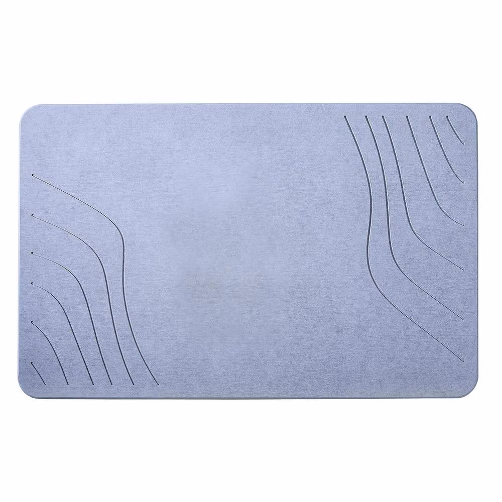 Clarsen Quick-Dry Diatomite Bathmat with Anti-Slip Base in Blue – 2