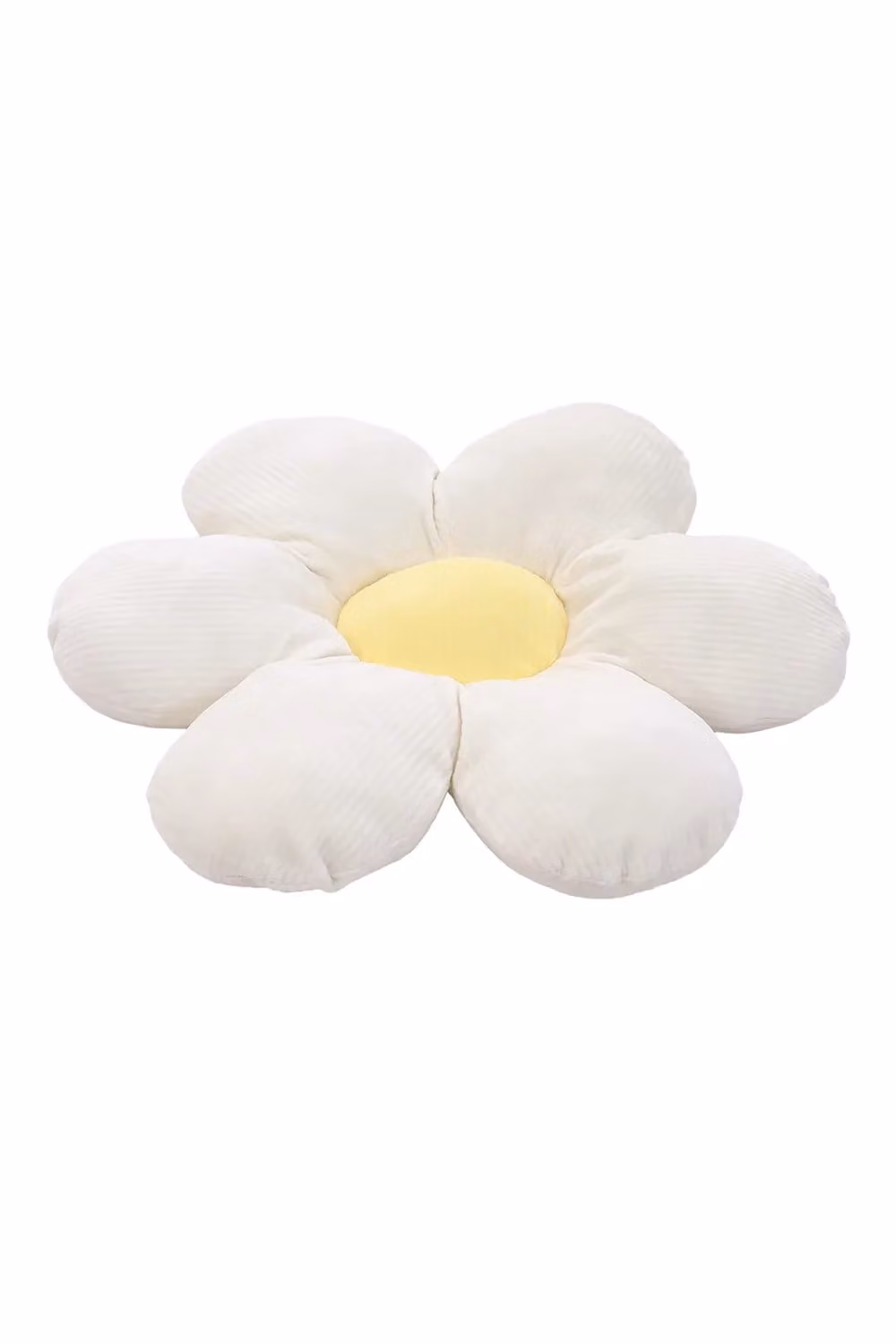 Living and Home White Floral Daisy Plush Throw Pillow, W/D/H: 40 x 40 x 40 cm – 2