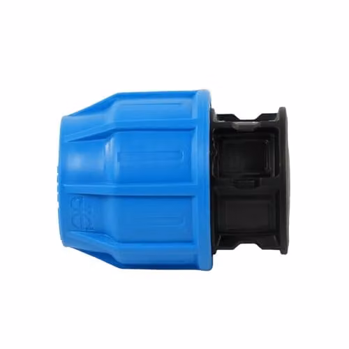 John Guest MDPE Compression Stop End 32mm Pipe Fitting Blue and Black