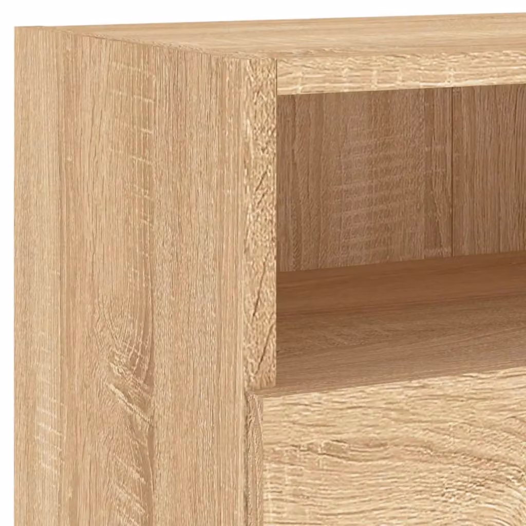 Berkfield Home Set of 2 Wall Mounted TV Cabinets in Sonoma Oak Brown, W: 80 cm, D: 30 cm, H: 30 cm – 4