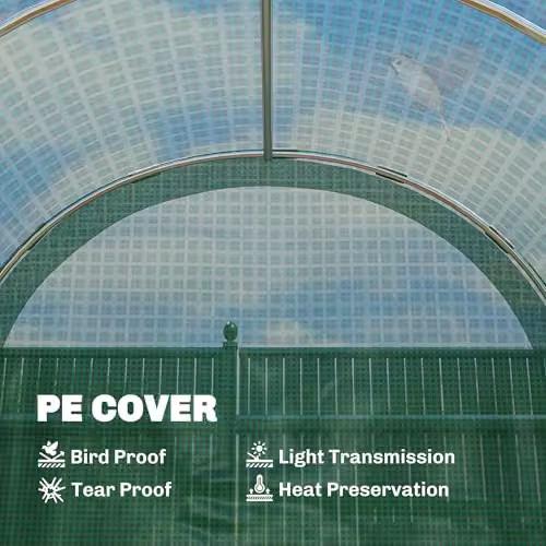Outsunny Green Polytunnel Greenhouse with Hinged Door and Galvanised Steel Frame, W: 3 m, D: 2 m, H: 2 m – 3