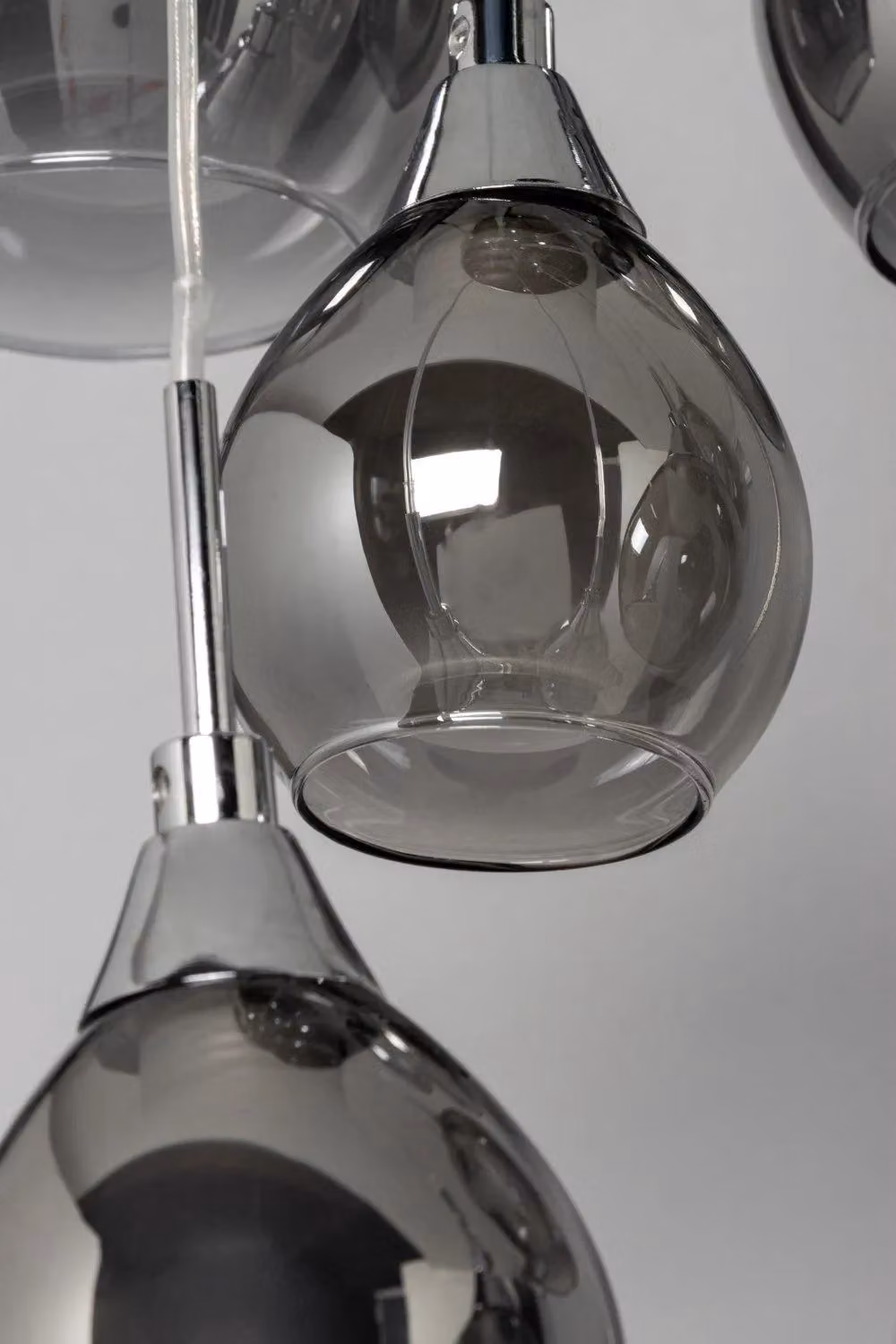 BHS Lighting Carmella Silver and Chrome Glass Ceiling Pendant Light – 2
