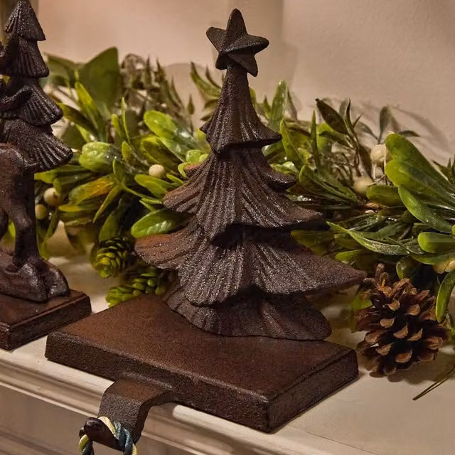 Dibor Christmas 3D Tree Decorative Stocking Holder in Brown – 1