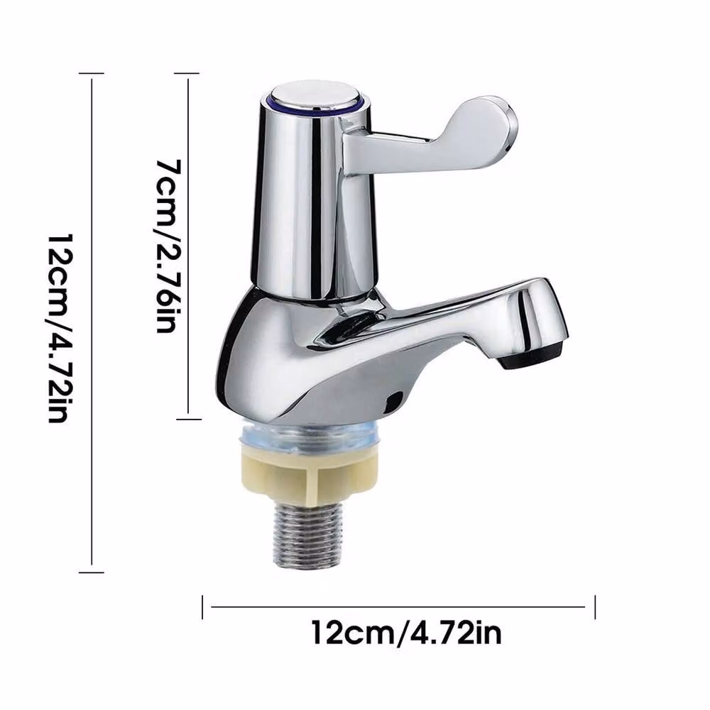 Kelvenix Two Handle Lever Basin Sink Taps in Silver Chrome – 2