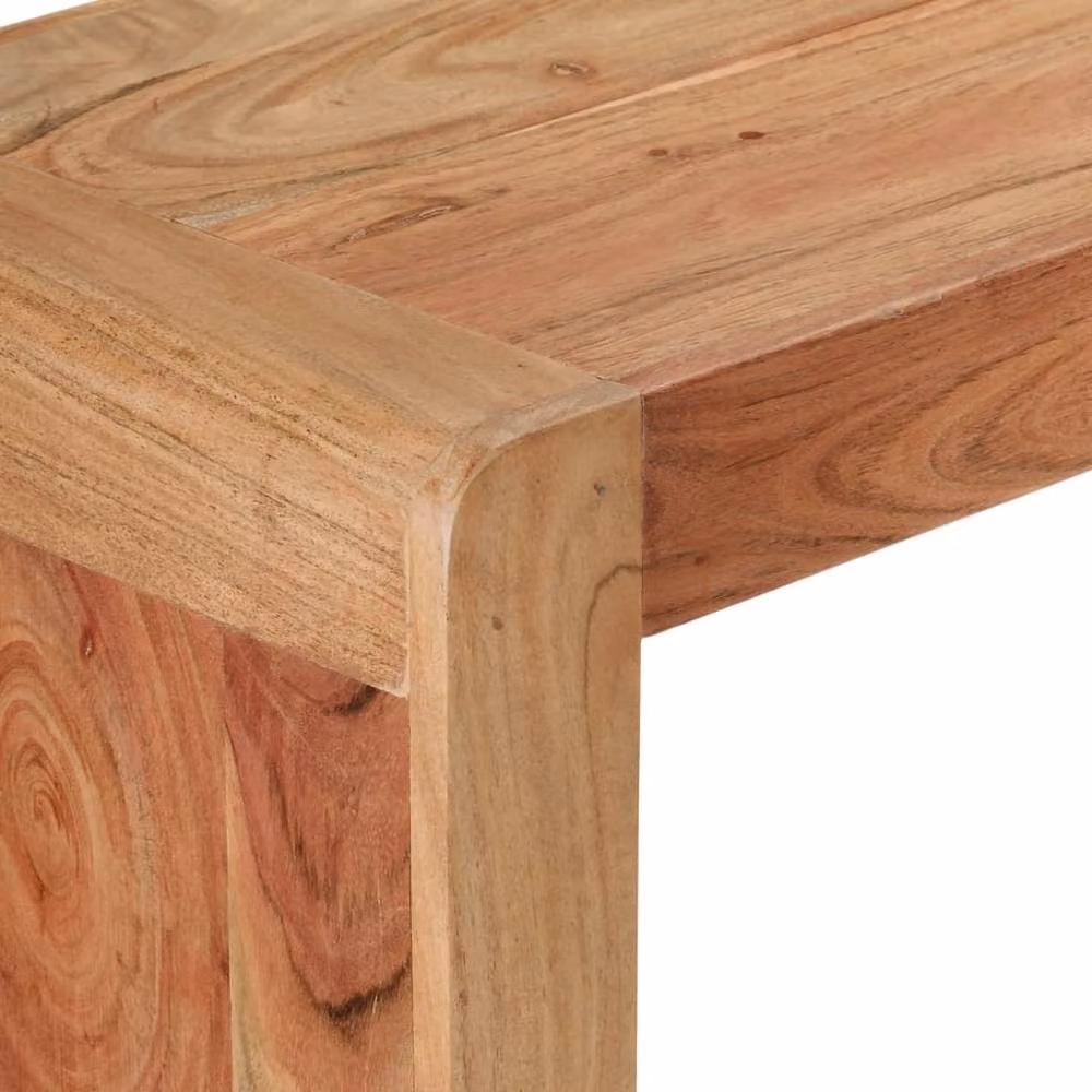 Berkfield Home Rustic Acacia Solid Wood Console Table, Brown, W/D/H: 110 x 30 x 76 cm – 3