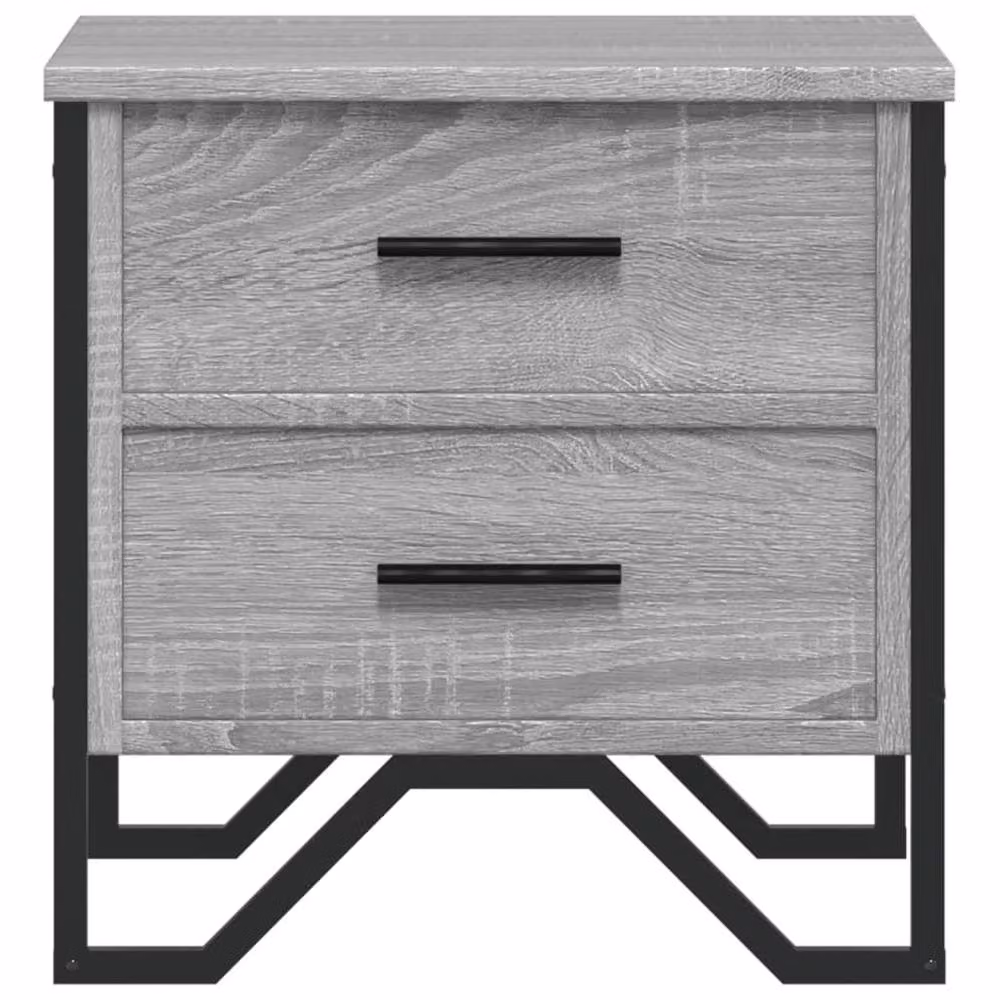 Berkfield Home Modern Bedside Cabinet in Grey Sonoma, W/D/H: 40 x 41 x 41 cm – 5