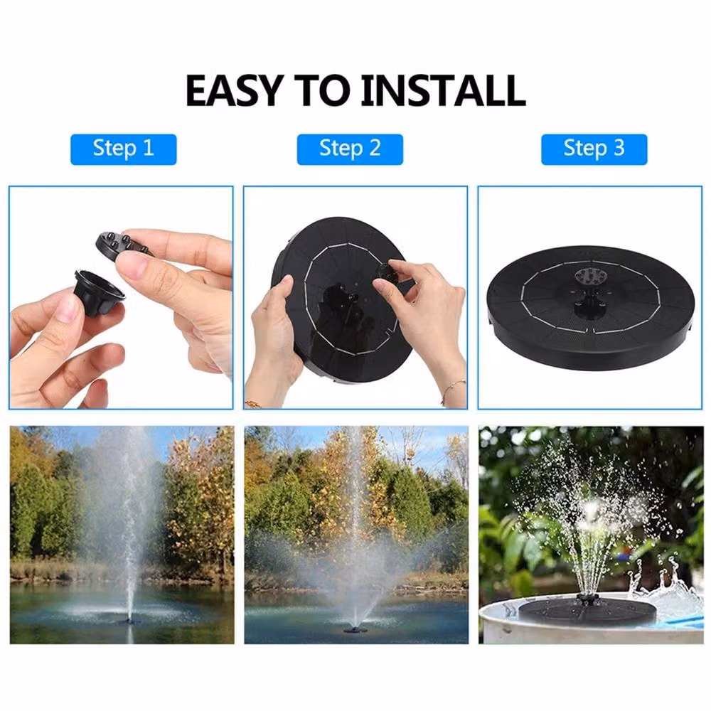 SPETLEK 5.5W Solar Fountain Pump for Garden Ponds, Pools and Aquariums, Black – 8