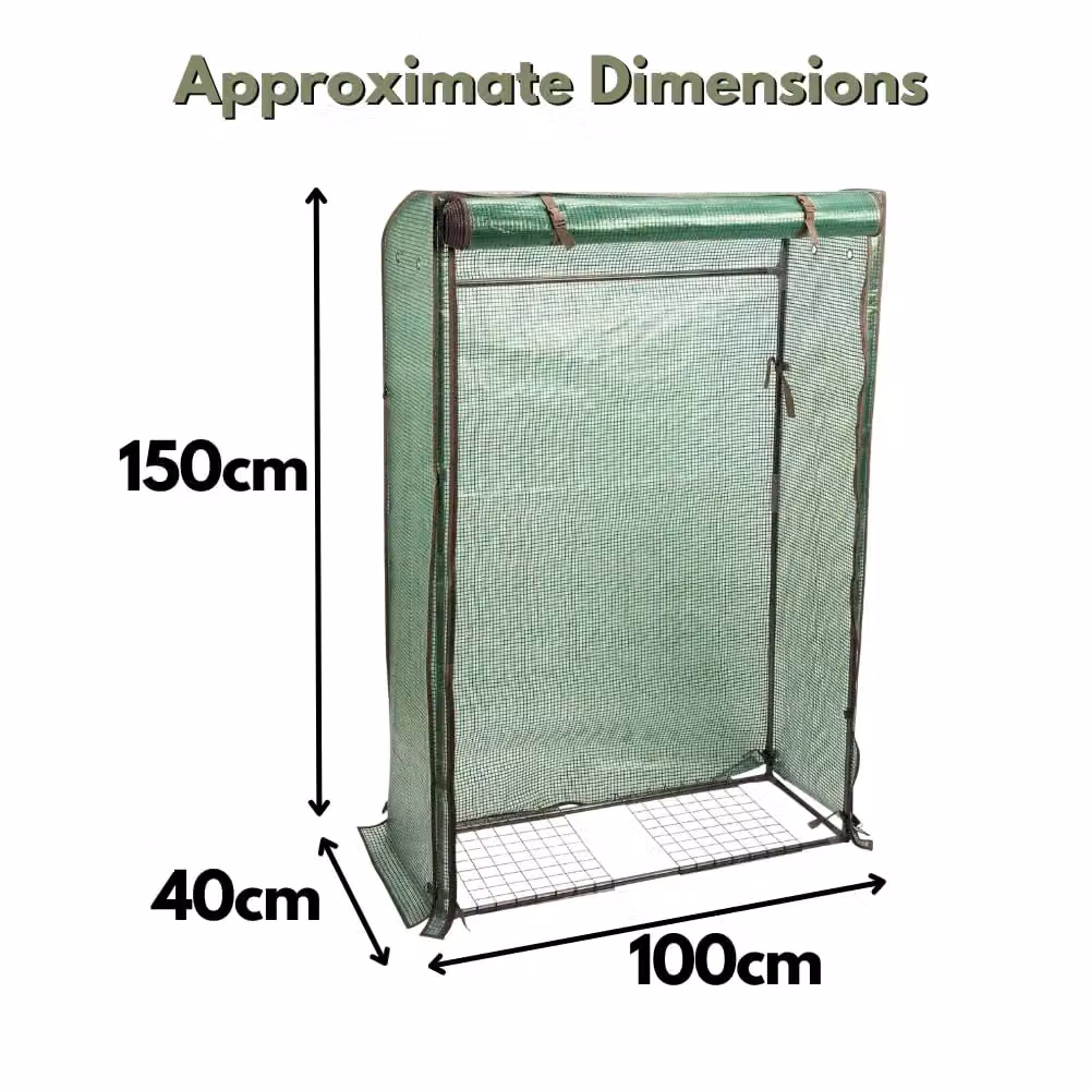 Marco Paul Green Tomato Garden Greenhouse with Steel and Plastic Frame, H 150 x W 100 x D 40 cm – 2