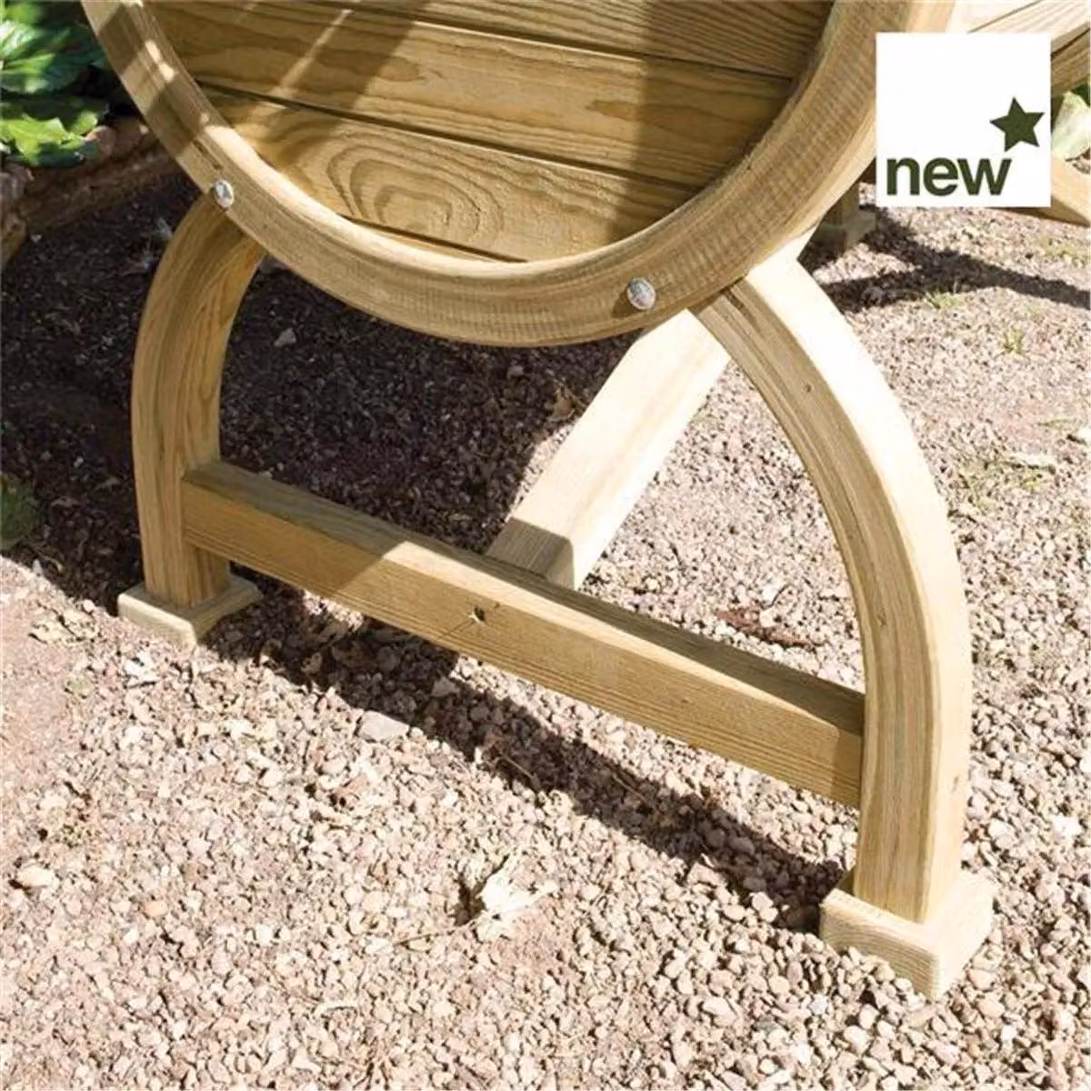 Cheshire Deluxe Barrel Planter in Brown Wood – 3