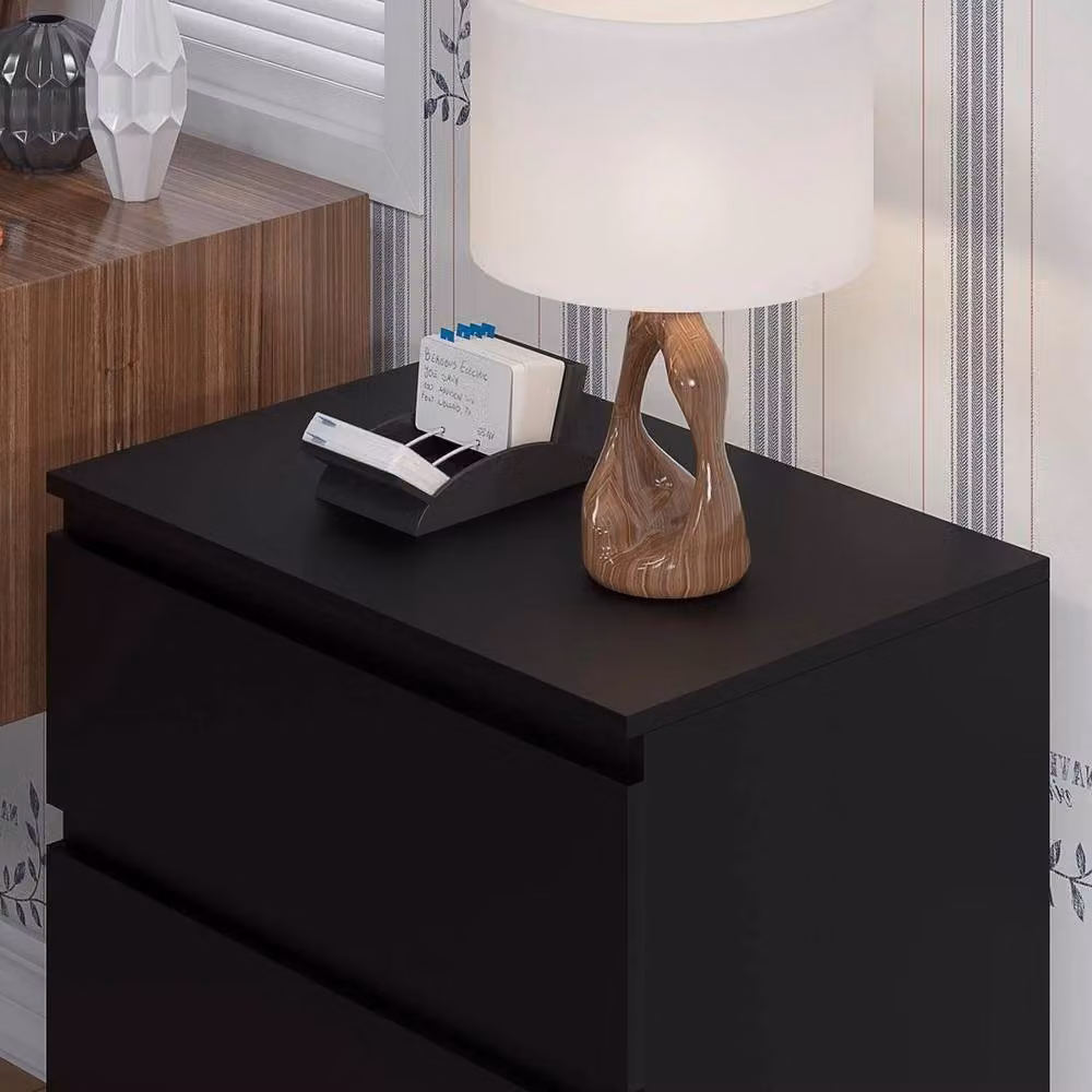 FLAVORA Matt Black 3 Drawer Chest of Drawers – 4