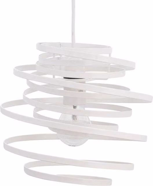 First Choice Lighting White Metal Swirl Easy Fit Lamp Shade
