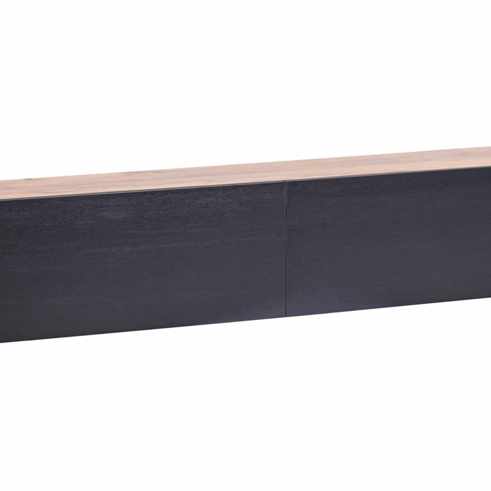 Wyld and Coco Modern Wall-Mounted TV Stand for Up to 55 Inch TVs with Two Cabinets, Black – 2