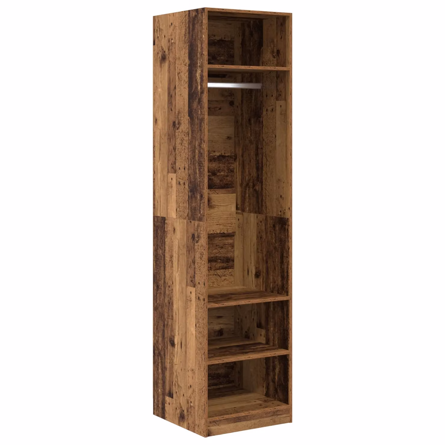 Berkfield Home Wardrobe with Internal Shelves and Storage, Brown, W/D/H: 50 x 50 x 200 cm – 1