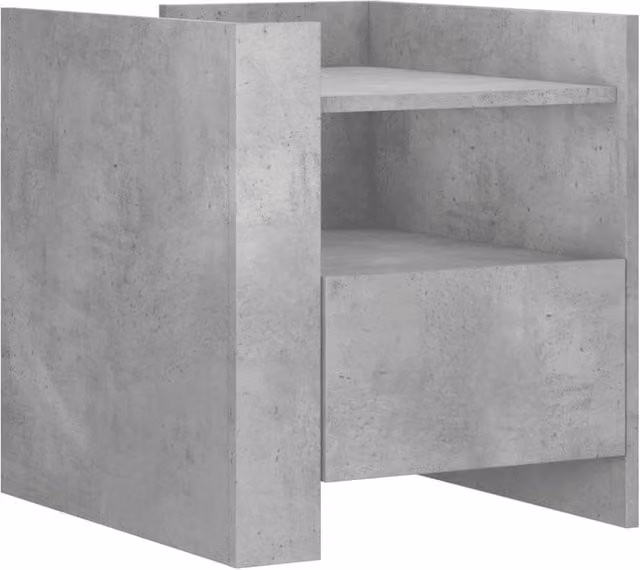 Berkfield Home Bedside Cabinet in Concrete Grey, W/D/H: 45 x 50 x 50 cm – 1