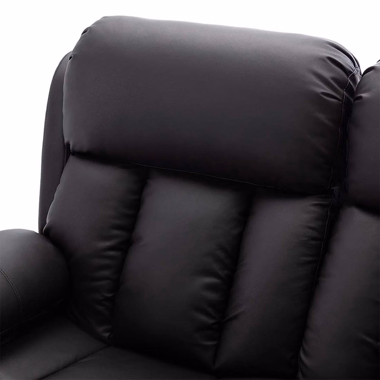 More4Homes Chester 2 Seater Electric High Back Bonded Leather Recliner Sofa in Black – 3