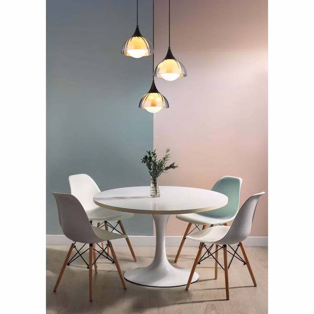 Netlighting Eva Cluster Pendant Ceiling Light in Matt Black with Smoke Glass Shades, 3x G9 – 2