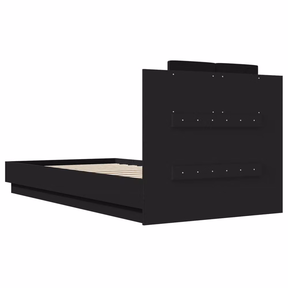 Berkfield Home Soft Upholstered Bed Frame in Black, W/D/H: 80 x 190 cm – 5