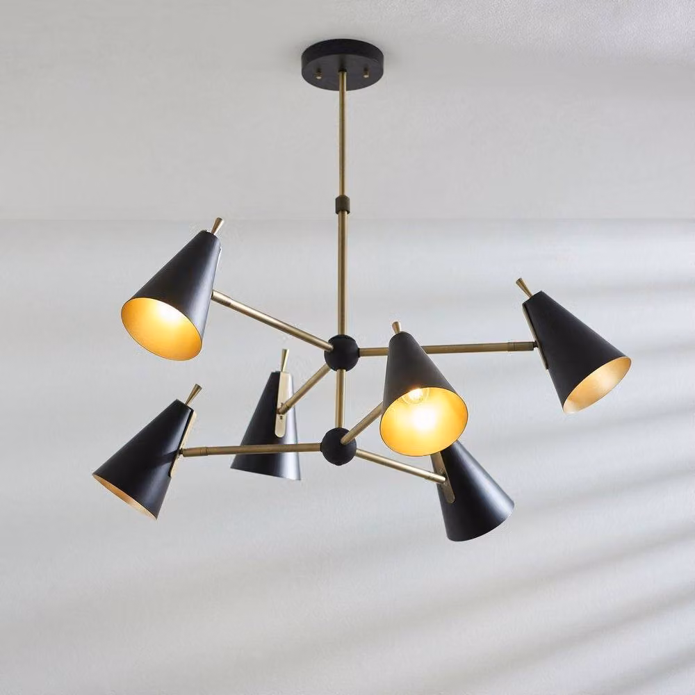 Netlighting ALTA Multi Arm Dimmable Mid Century Style Metal Pendant Ceiling Lamp in Yellow – 2