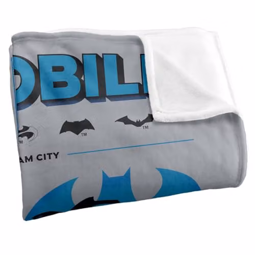 Warner Bros. Batman Batmobiles Through The Years Logos Super Soft Silky Touch Fleece Throw Blanket, Multicolour, W: 152.4 cm x D: 127.0 cm – 2
