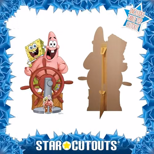 Star Cutouts SC4689 SpongeBob and Patrick Multicolour Cardboard Cutout, Height: 133 cm – 2