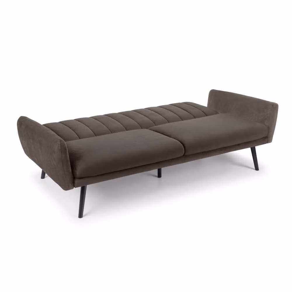 Cheshire Alvera Grey Velvet Upholstered Sofa Bed – 2