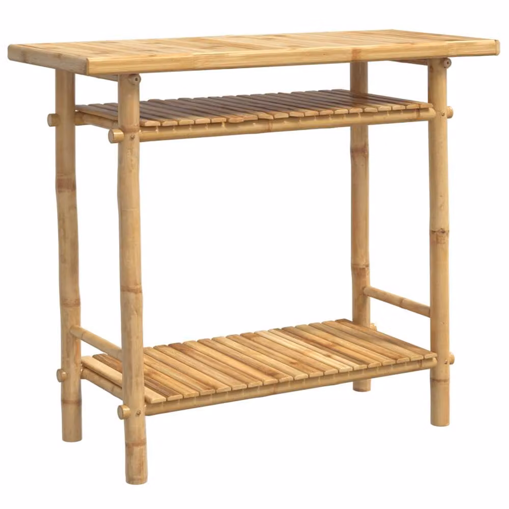Berkfield Home Bamboo Console Table in Brown, W/D/H: 90 x 37 x 75 cm – 2